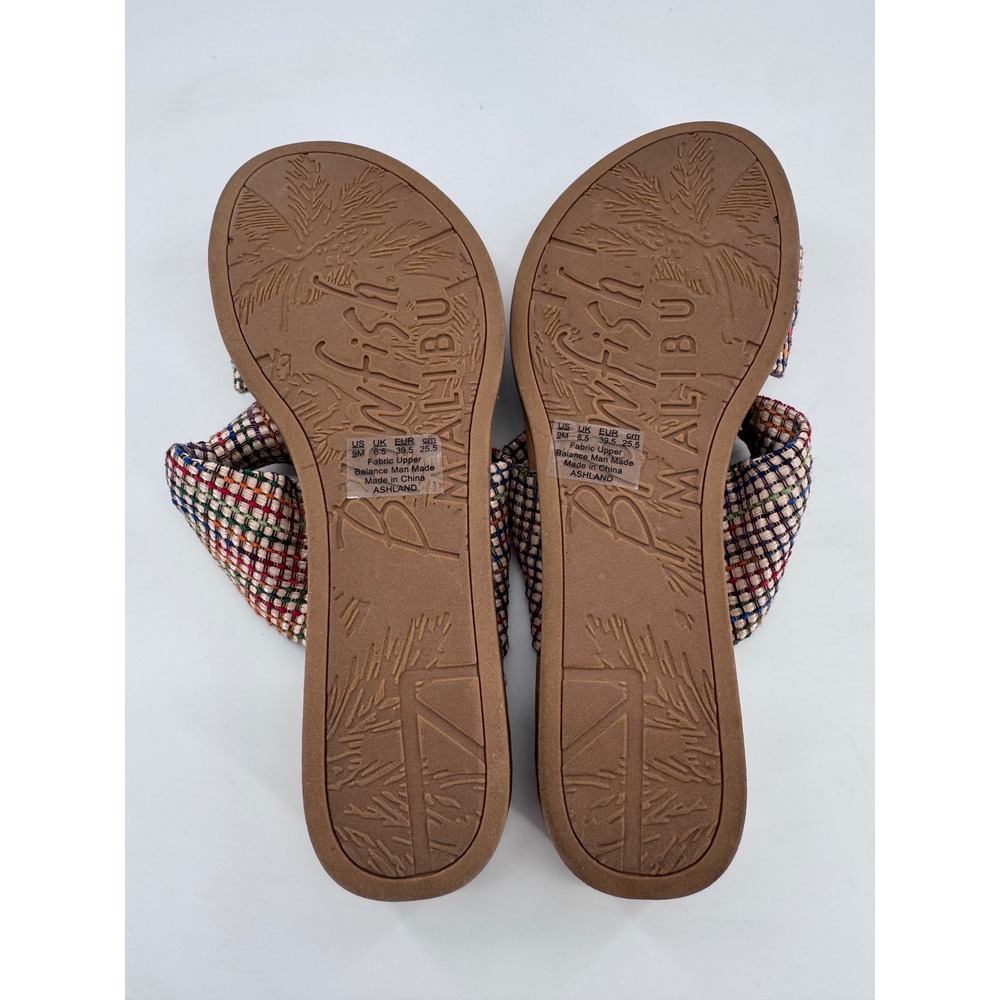 Blowfish Ashland Sandals Women 9M Multi Color Woven Knotted Bow Slide Wedge - Picture 6 of 7
